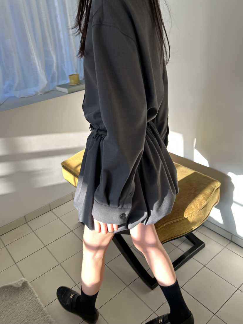 ME MO韓國直郵女裝新品時尚休閑推薦職業連衣裙不含腰帶ME MO連衣裙