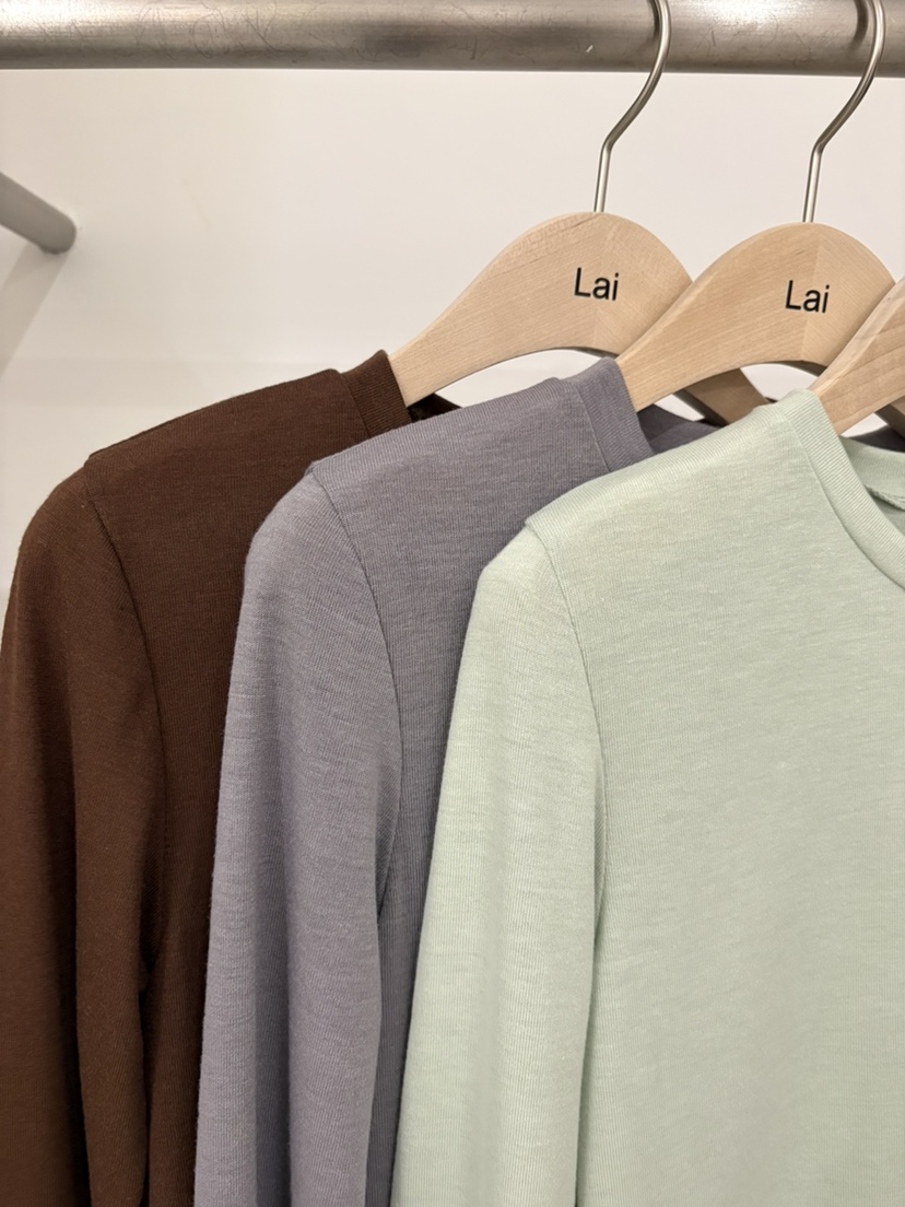 LAI東大門直郵女士新款熱賣真品26春夏時尚長袖T恤荷葉邊Lai長袖T恤