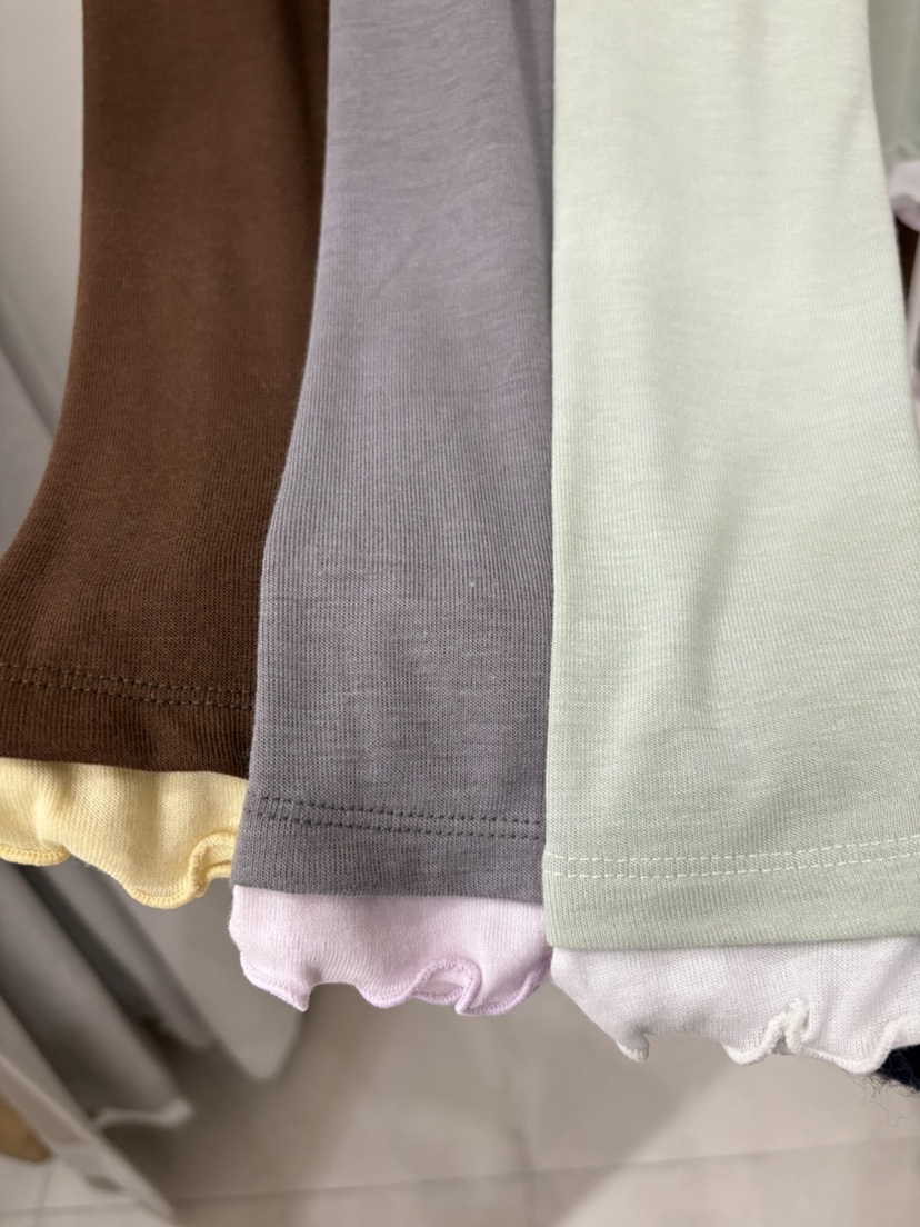 LAI東大門直郵女士新款熱賣真品26春夏時尚長袖T恤荷葉邊Lai長袖T恤