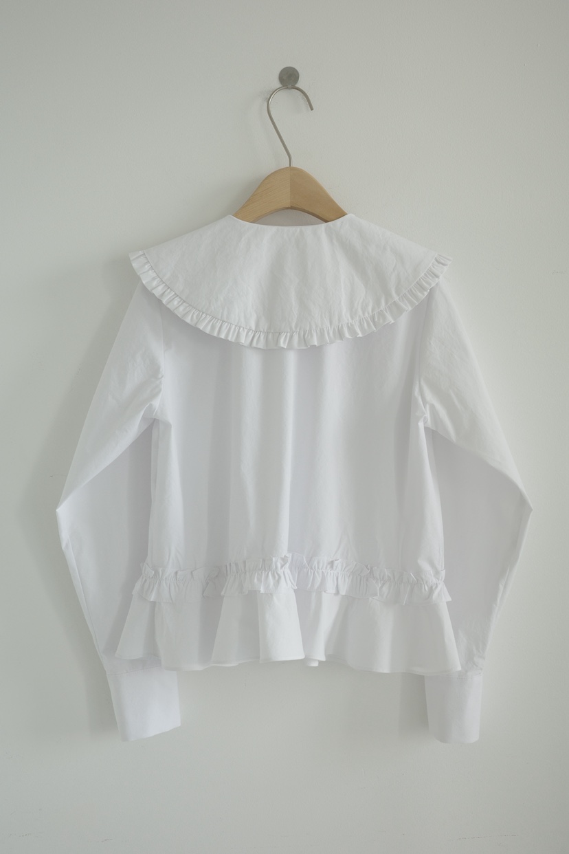 KERRY東大門代購女裝新款熱賣26春夏真品襯衫蕾絲衫荷葉邊KERRY襯衫/蕾絲衫