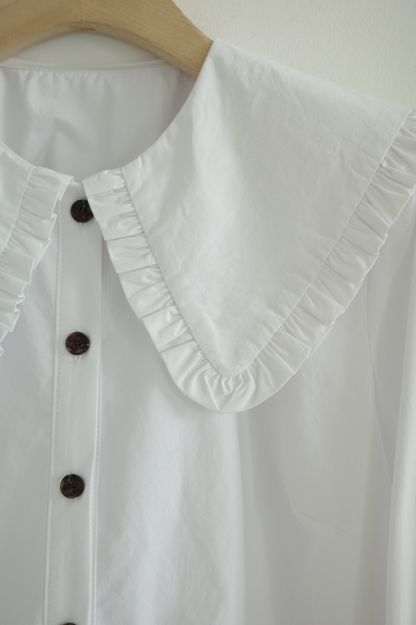 KERRY東大門代購女裝新款熱賣26春夏真品襯衫蕾絲衫荷葉邊KERRY襯衫/蕾絲衫