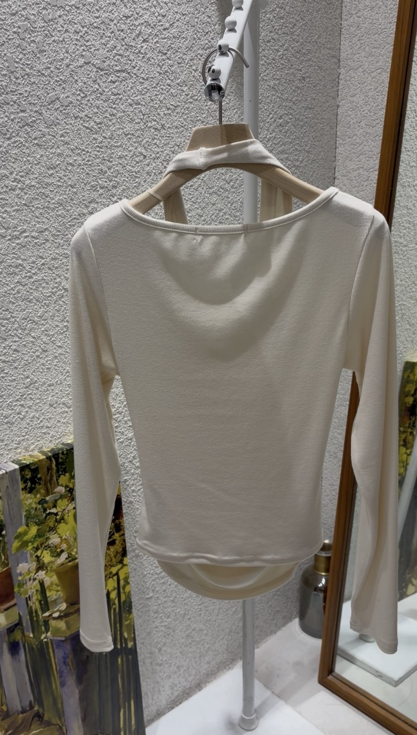 N BROWN東大門實拍女士新品推薦人氣休閑真品長袖T恤褶裥N BROWN長袖T恤