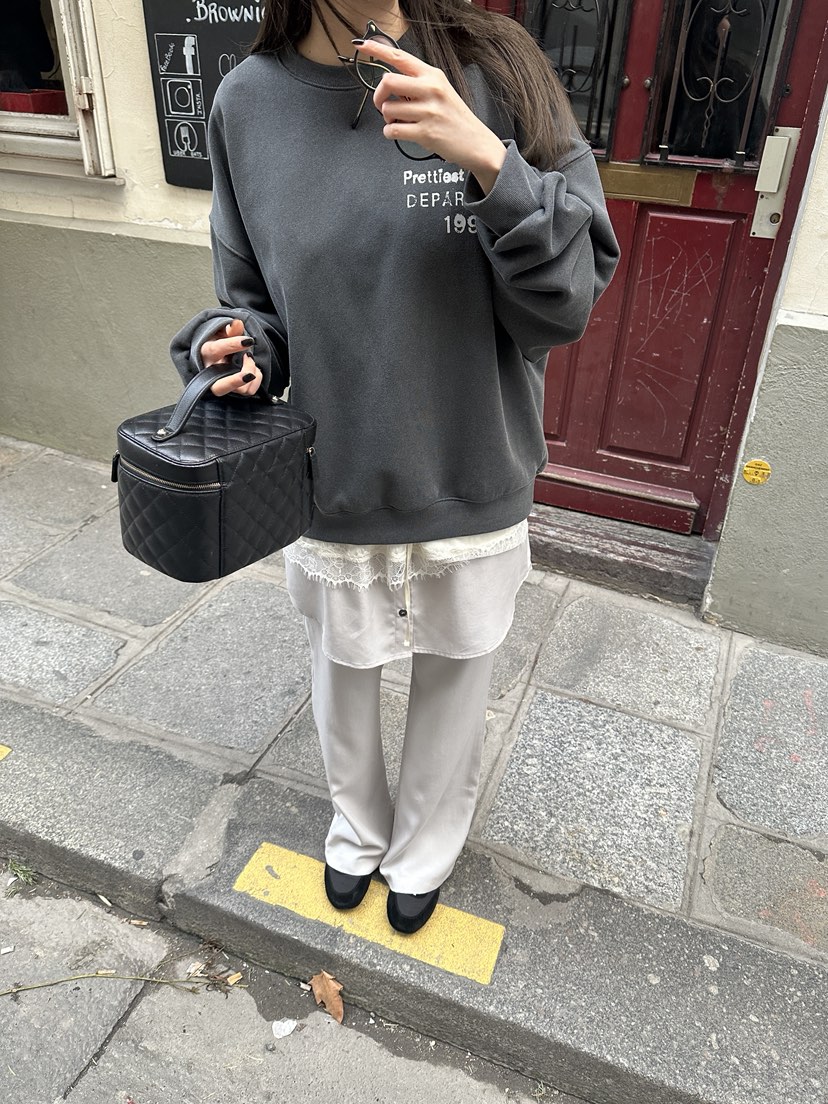 BOWIE東大門實拍女裝新款26春夏職業休閑熱賣推薦時尚衛衣BOWIE衛衣