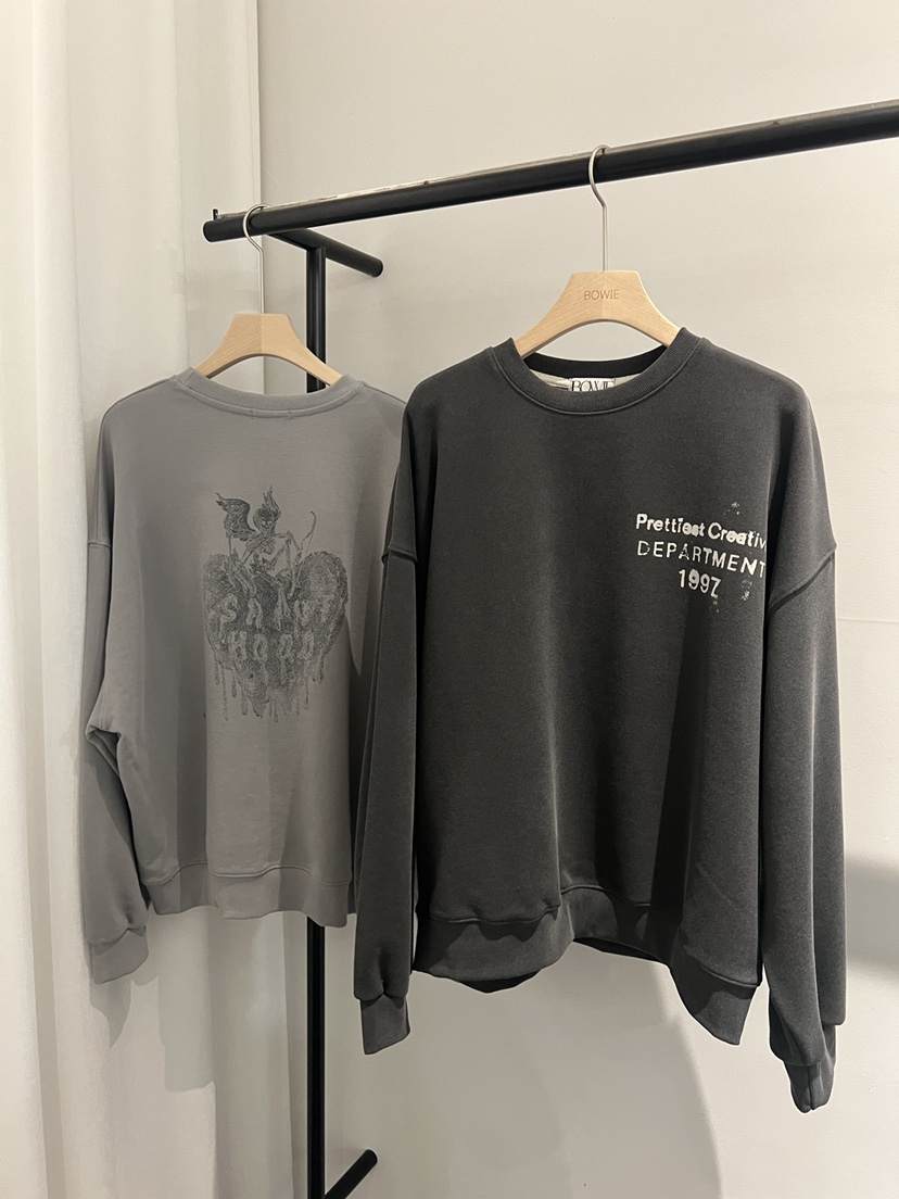 BOWIE東大門實拍女裝新款26春夏職業休閑熱賣推薦時尚衛衣BOWIE衛衣