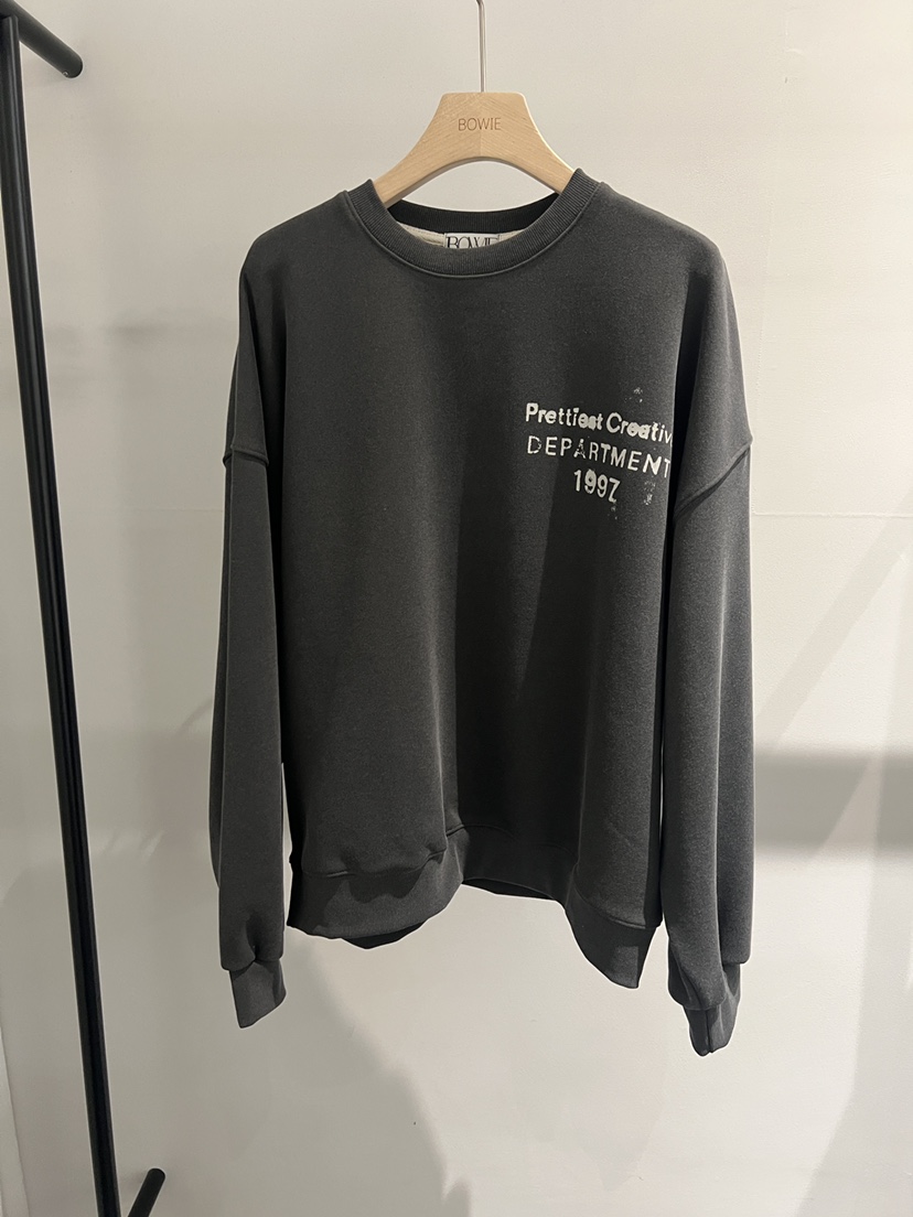 BOWIE東大門實拍女裝新款26春夏職業休閑熱賣推薦時尚衛衣BOWIE衛衣圖色1