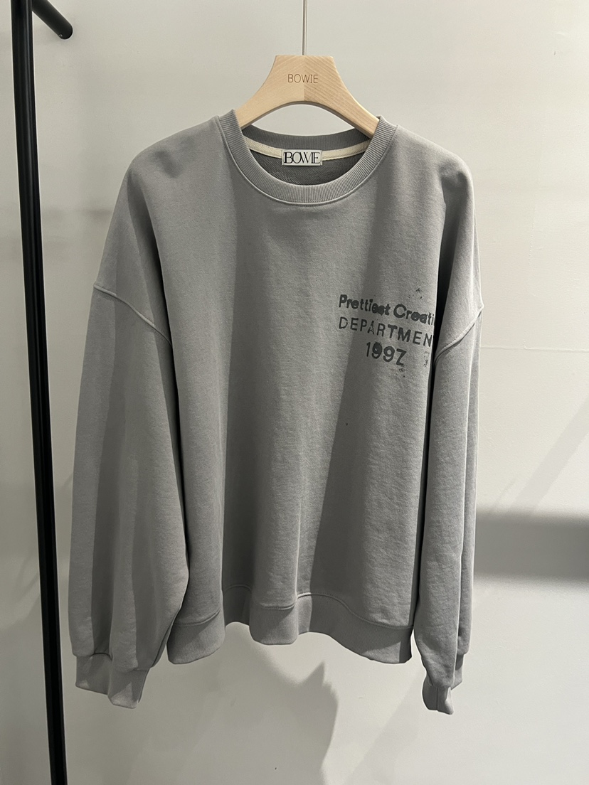 BOWIE東大門實拍女裝新款26春夏職業休閑熱賣推薦時尚衛衣BOWIE衛衣圖色2