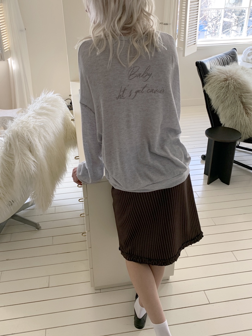 BOWIE東大門實拍女士新款休閑職業26春夏熱賣真品長袖T恤BOWIE長袖T恤