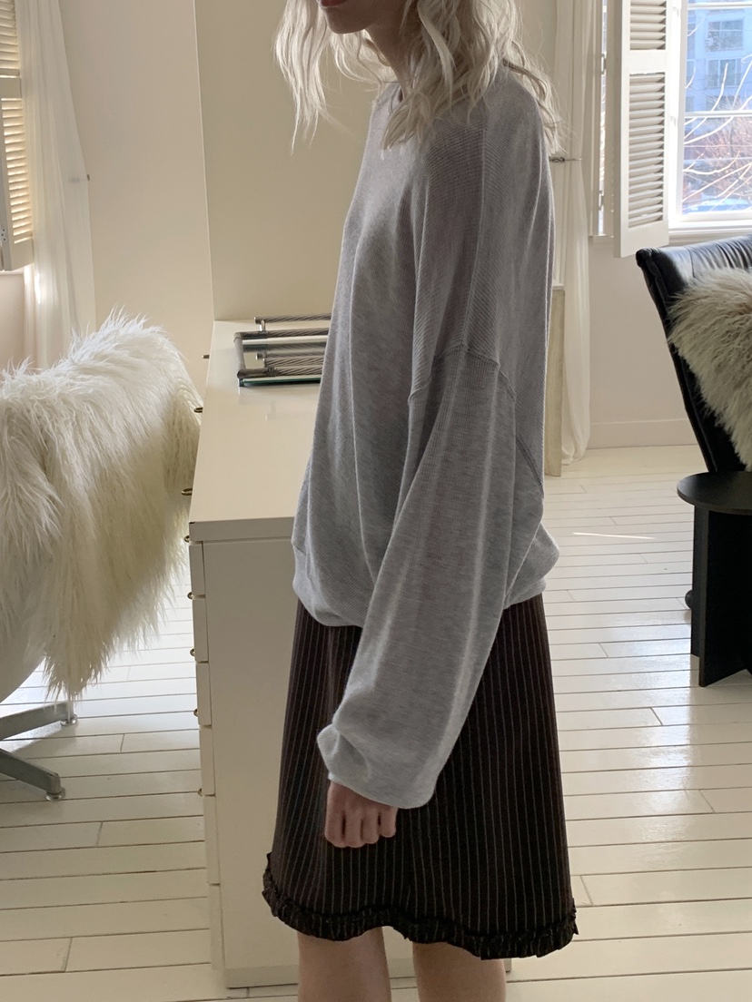 BOWIE東大門實拍女士新款休閑職業26春夏熱賣真品長袖T恤BOWIE長袖T恤