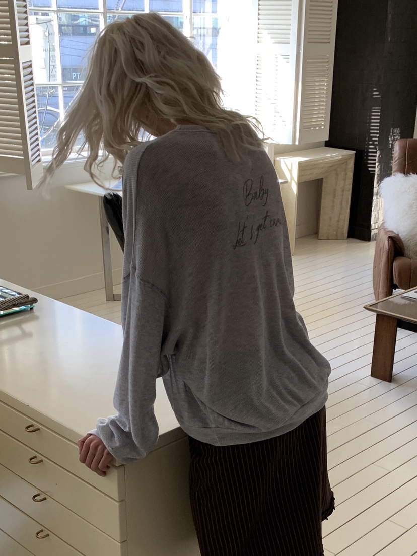 BOWIE東大門實拍女士新款休閑職業26春夏熱賣真品長袖T恤BOWIE長袖T恤