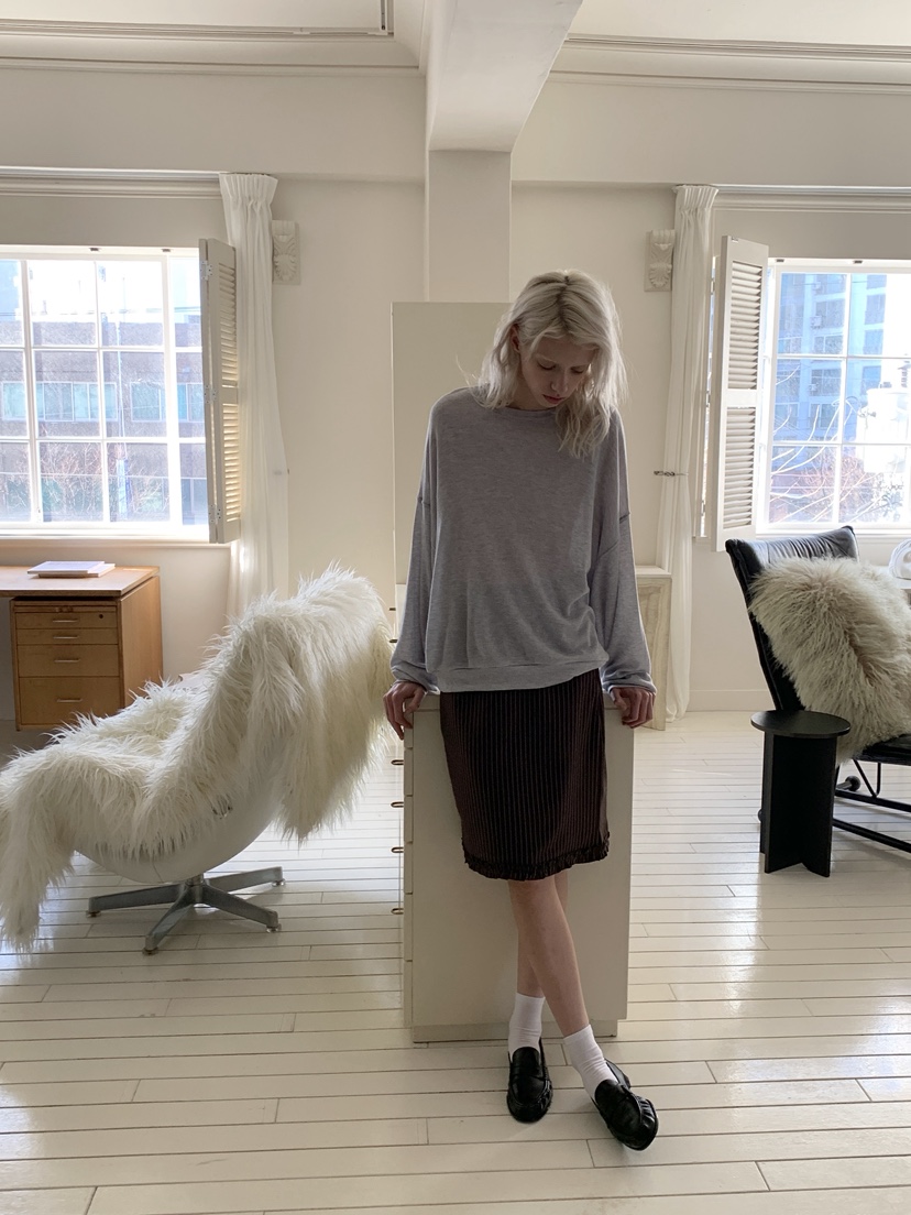 BOWIE東大門實拍女士新款休閑職業26春夏熱賣真品長袖T恤BOWIE長袖T恤