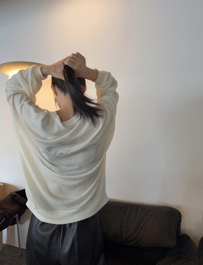 BOWIE東大門實拍女士新款休閑職業26春夏熱賣真品長袖T恤BOWIE長袖T恤