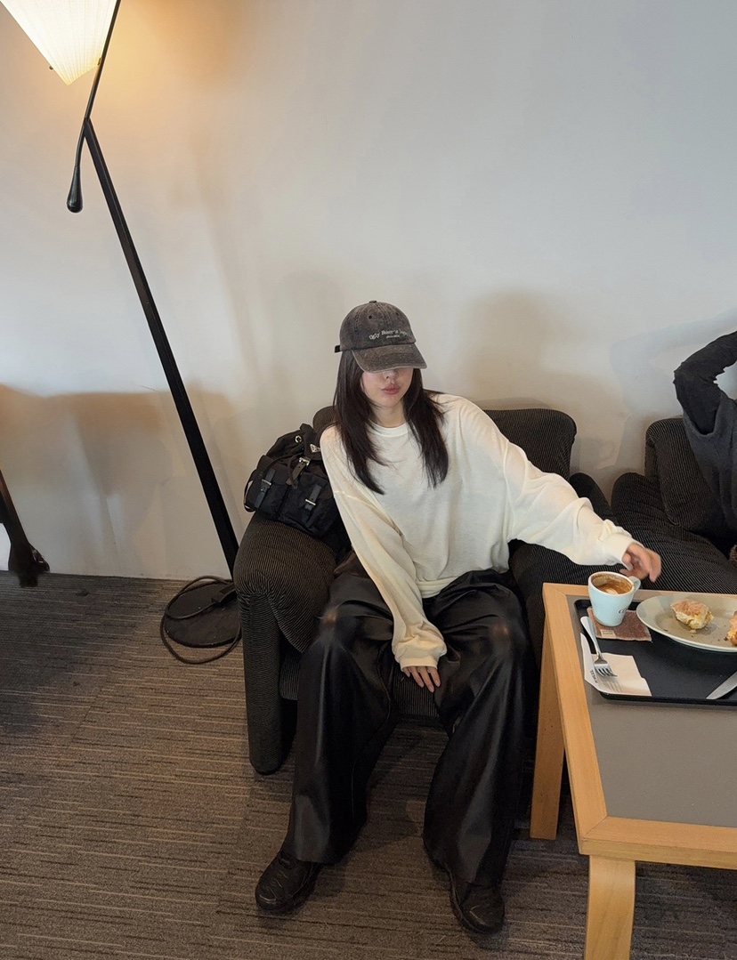 BOWIE東大門實拍女士新款休閑職業26春夏熱賣真品長袖T恤BOWIE長袖T恤