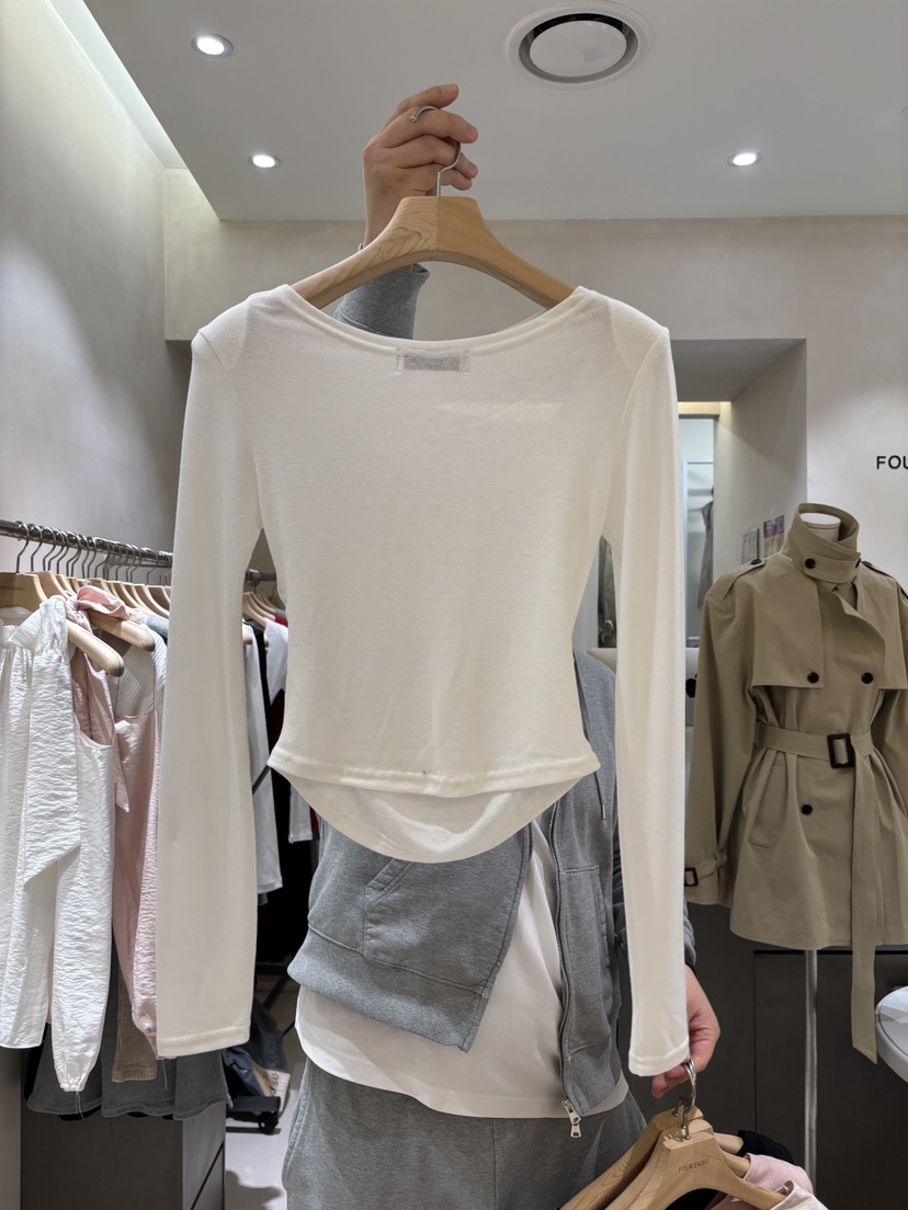 FOUREIGHT韓國直郵女裝新款休閑熱賣推薦時尚職業長袖T恤FOUR EIGHT長袖T恤