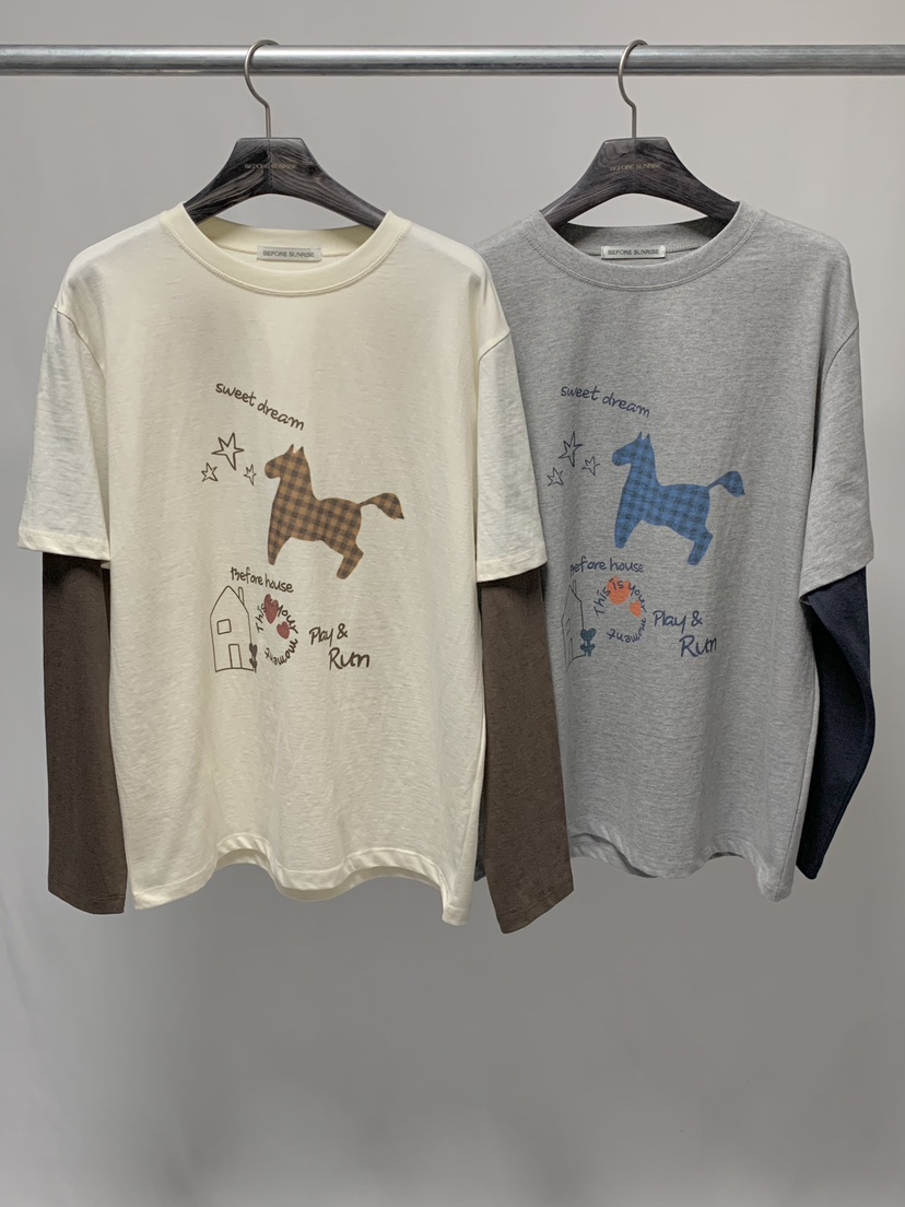 BEFORE SUNRISE東大門直郵女士新品推薦熱賣人氣長袖T恤BEFORE SUNRISE長袖T恤