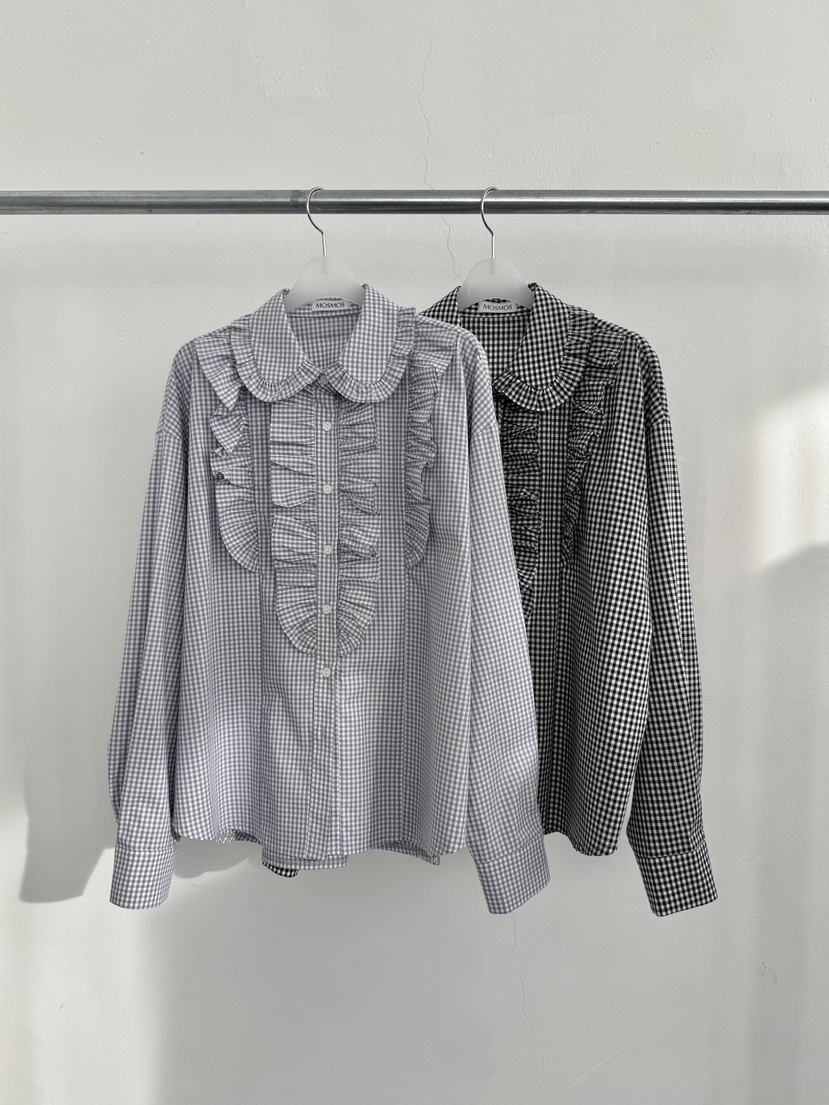 MOSMOS韓國代購女裝新款26春夏真品熱賣職業休閑襯衫蕾絲衫MOSMOS襯衫/蕾絲衫