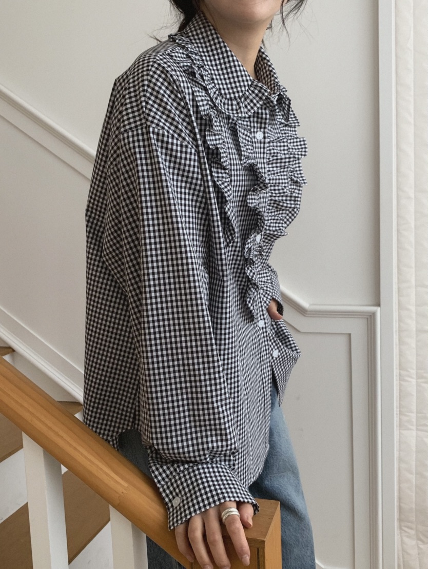 MOSMOS韓國代購女裝新款26春夏真品熱賣職業休閑襯衫蕾絲衫MOSMOS襯衫/蕾絲衫