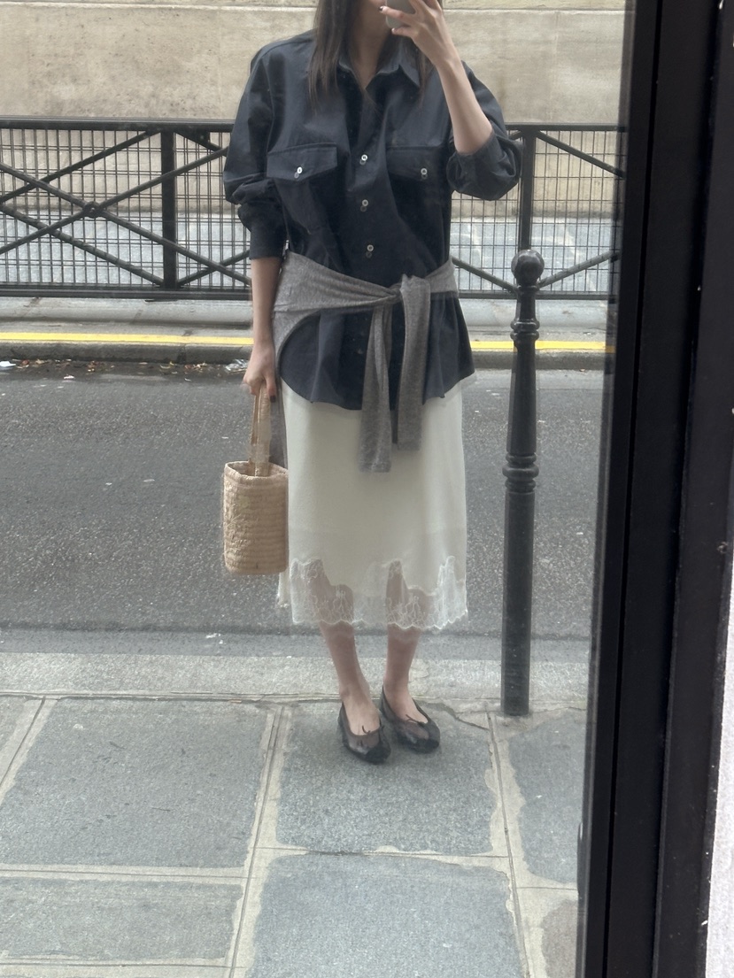 BOWIE韓國直郵女士新款時尚人氣休閑職業襯衫蕾絲衫刺繡寬松BOWIE襯衫/蕾絲衫