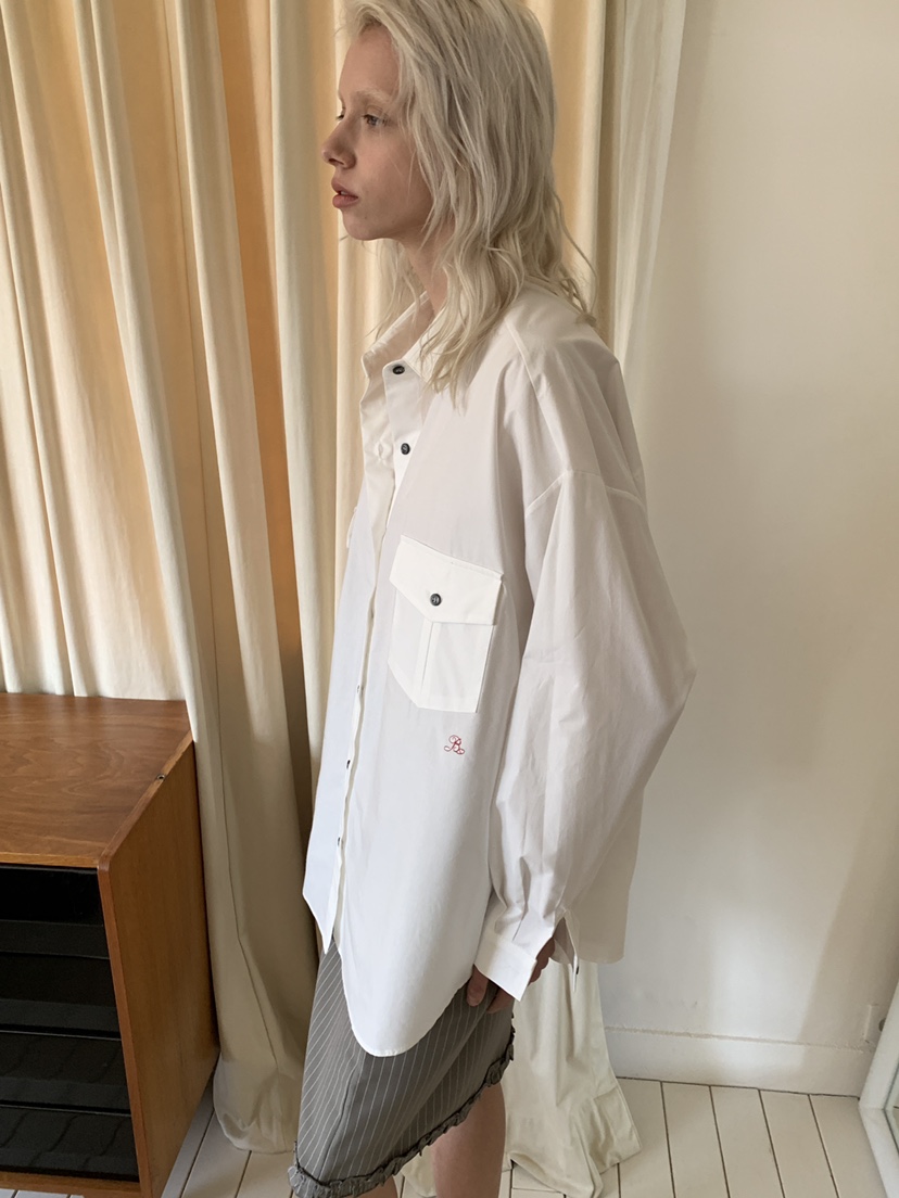 BOWIE韓國直郵女士新款時尚人氣休閑職業襯衫蕾絲衫刺繡寬松BOWIE襯衫/蕾絲衫