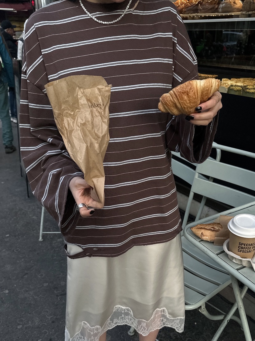 BOWIE韓國直郵女士新品26春夏職業人氣休閑時尚推薦長袖T恤BOWIE長袖T恤