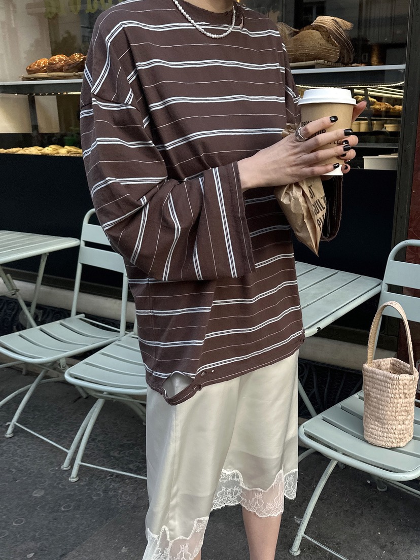 BOWIE韓國直郵女士新品26春夏職業人氣休閑時尚推薦長袖T恤BOWIE長袖T恤