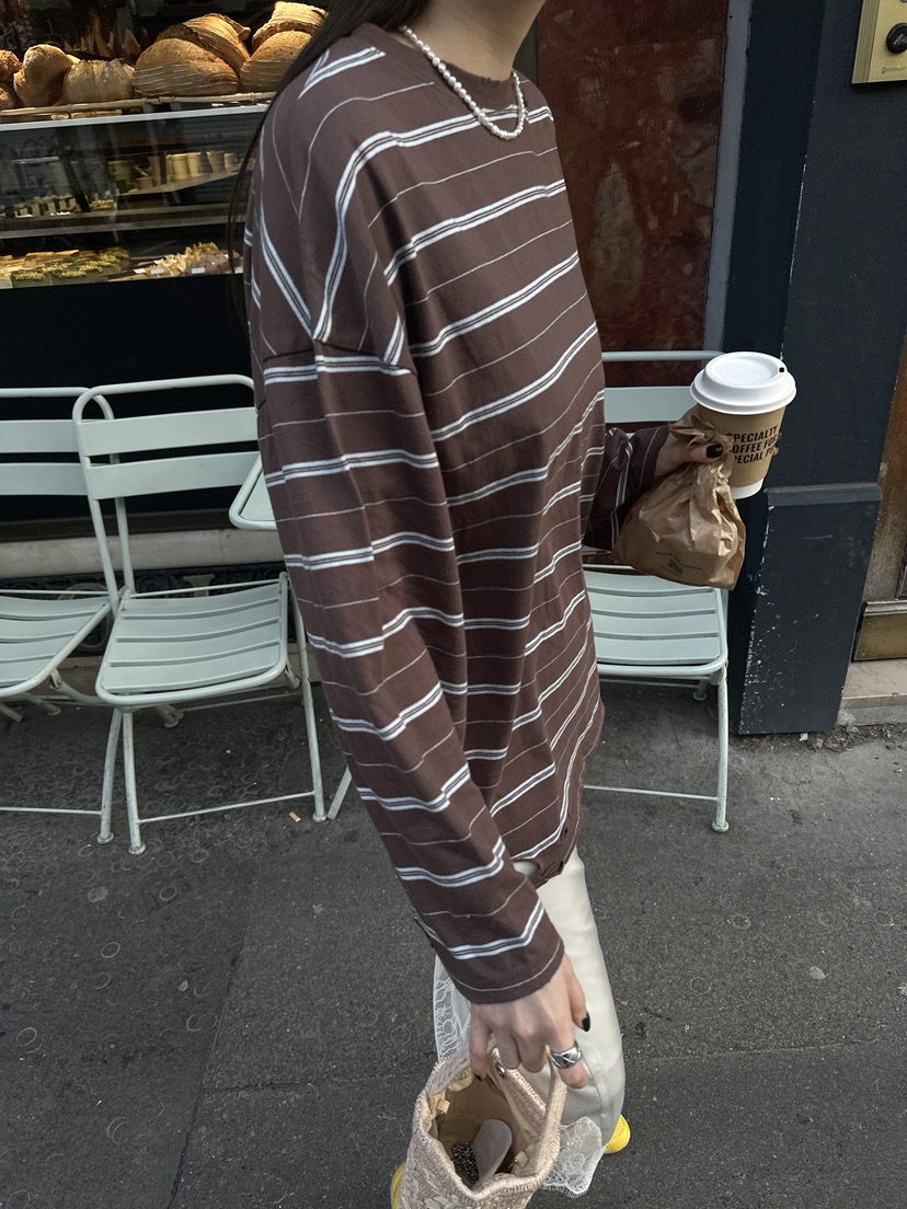 BOWIE韓國直郵女士新品26春夏職業人氣休閑時尚推薦長袖T恤BOWIE長袖T恤