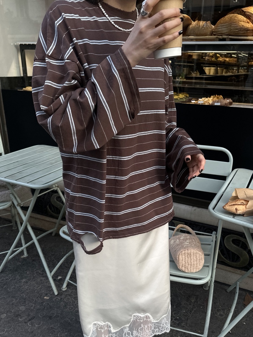 BOWIE韓國直郵女士新品26春夏職業人氣休閑時尚推薦長袖T恤BOWIE長袖T恤