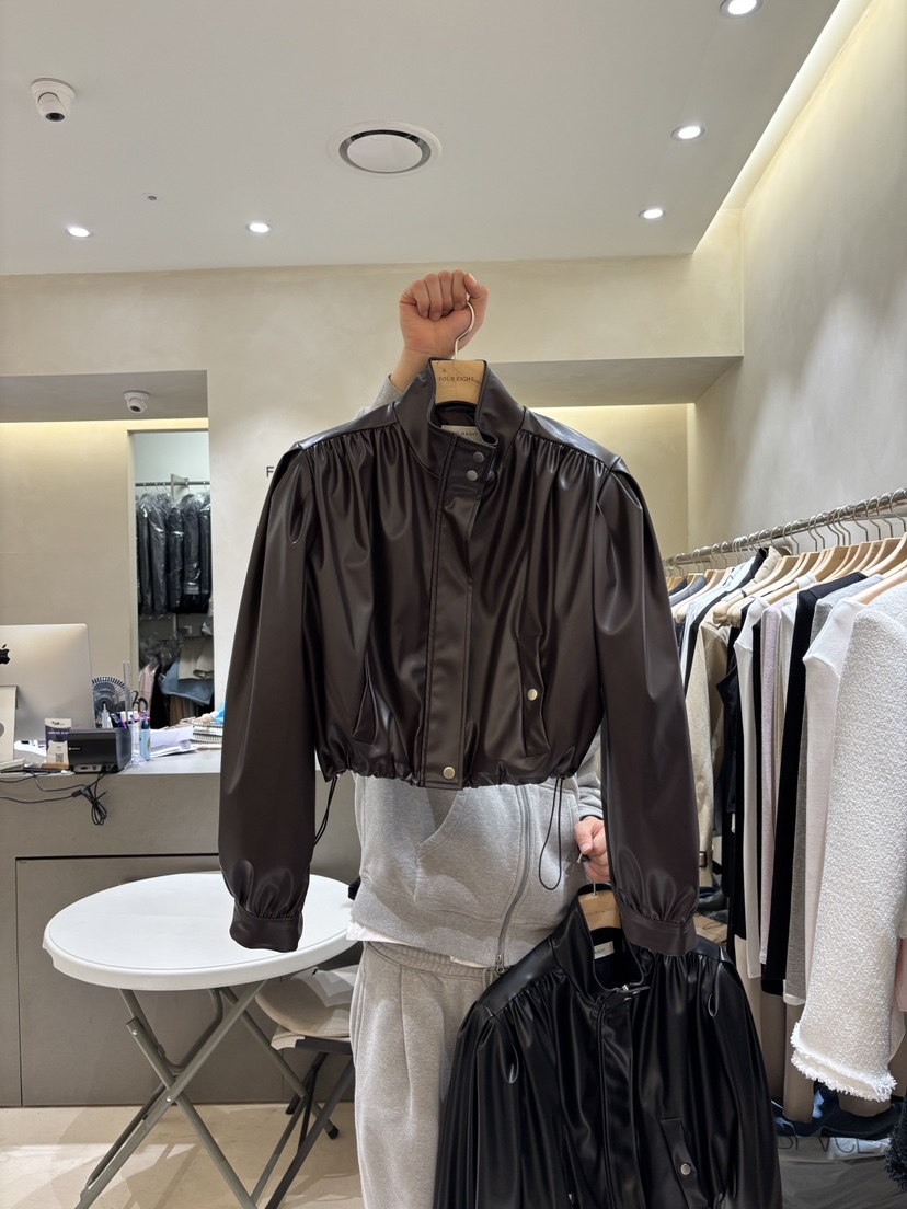 FOUREIGHT東大門代購女士新品熱賣推薦26春夏休閑夾克皮革FOUR EIGHT夾克圖色1