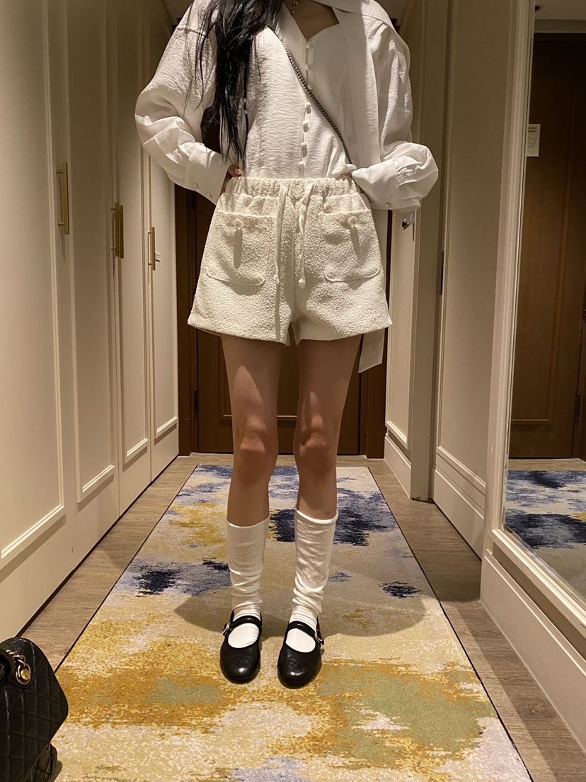 FOUREIGHT東大門直郵女士新品人氣休閑熱賣職業短褲粗花呢FOUR EIGHT短褲