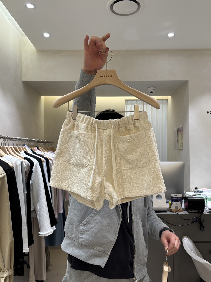 FOUREIGHT東大門直郵女士新品人氣休閑熱賣職業短褲粗花呢FOUR EIGHT短褲圖色1