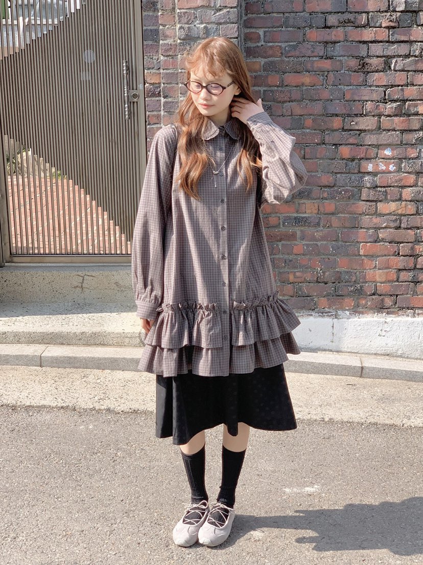 BEFORE SUNRISE東大門實拍女士新款熱賣半身裙中短裙褶皺BEFORE SUNRISE半身裙/中短裙