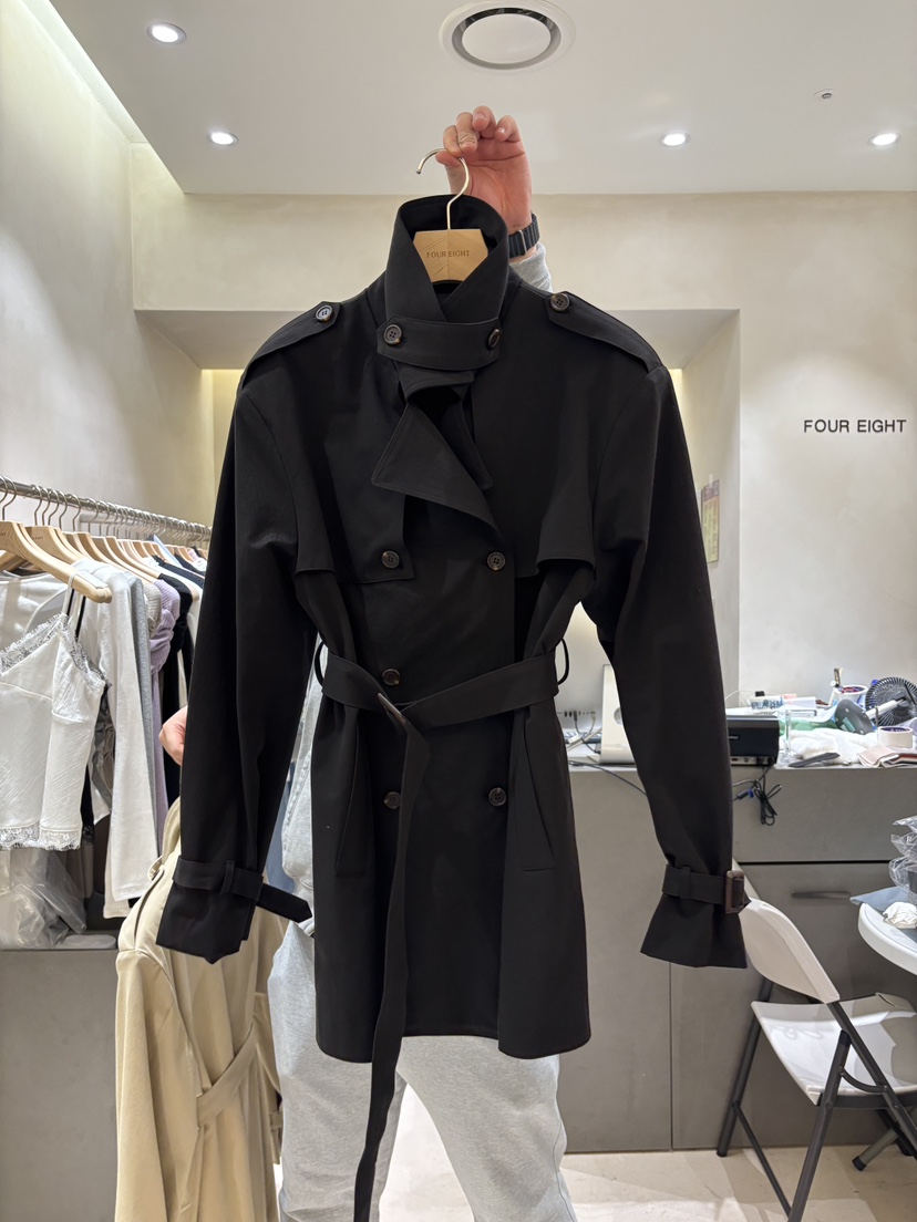 FOUREIGHT韓國代購女裝新款人氣時尚休閑熱賣真品夾克含腰帶FOUR EIGHT夾克圖色2