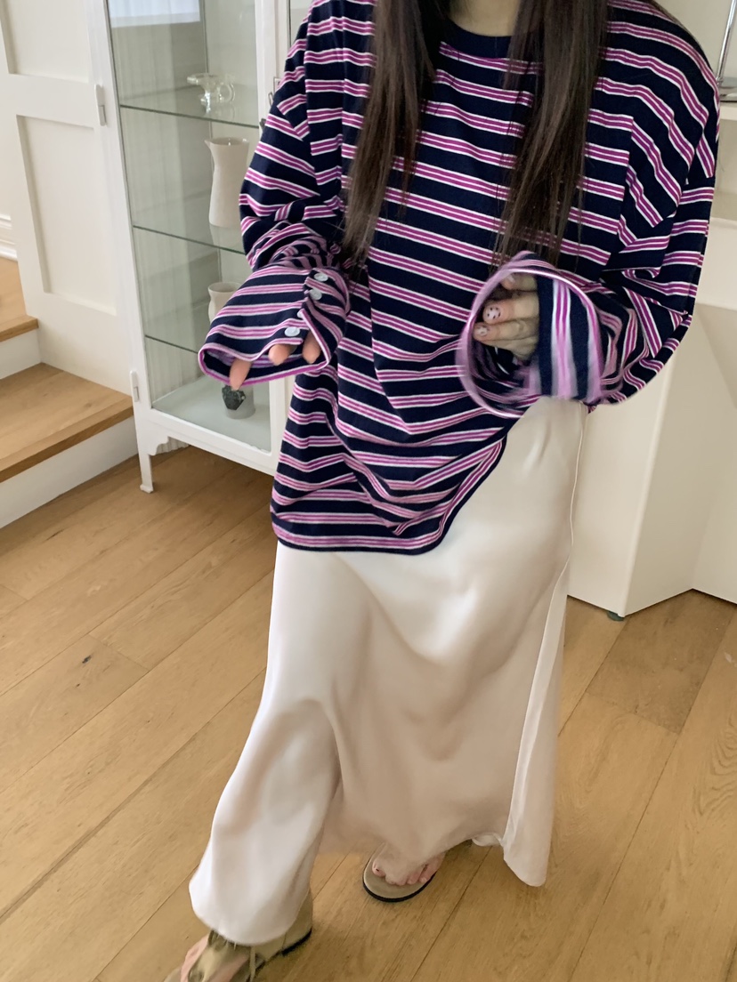 LIKEVAM韓國直郵女士新款休閑26春夏職業人氣時尚長袖T恤LIKEVAM長袖T恤