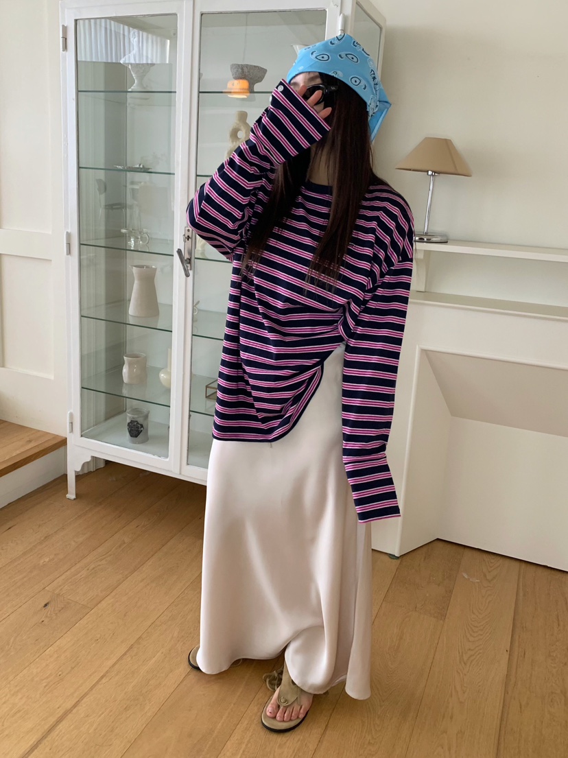 LIKEVAM韓國直郵女士新款休閑26春夏職業人氣時尚長袖T恤LIKEVAM長袖T恤