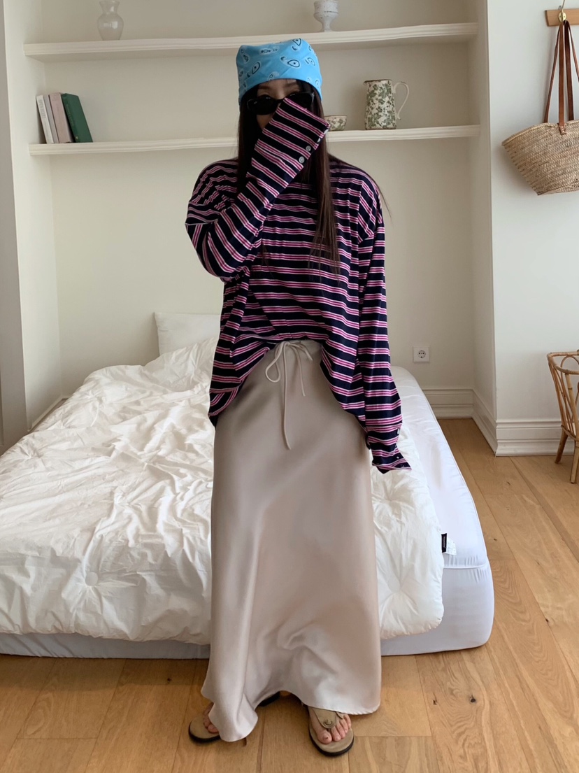 LIKEVAM韓國直郵女士新款休閑26春夏職業人氣時尚長袖T恤LIKEVAM長袖T恤