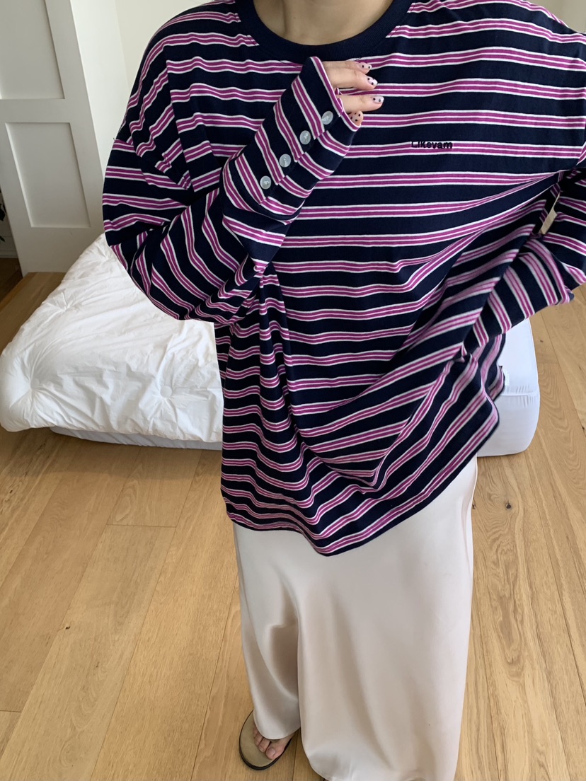 LIKEVAM韓國直郵女士新款休閑26春夏職業人氣時尚長袖T恤LIKEVAM長袖T恤