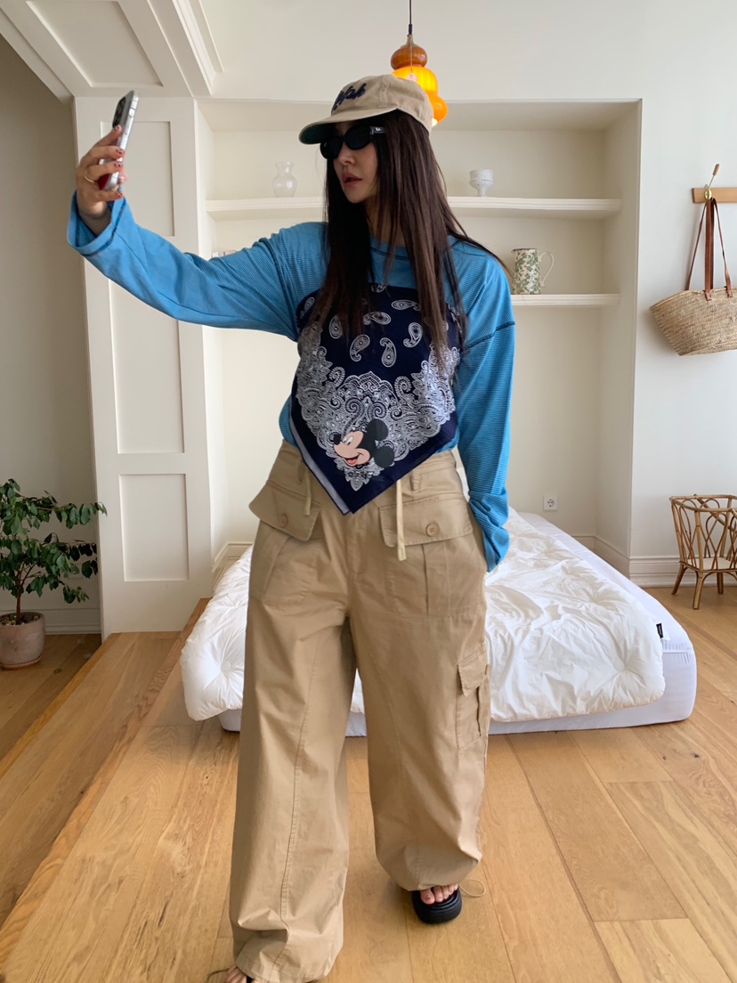 LIKEVAM東大門實拍女裝新款時尚休閑職業人氣休閑褲工裝褲LIKEVAM休閑褲