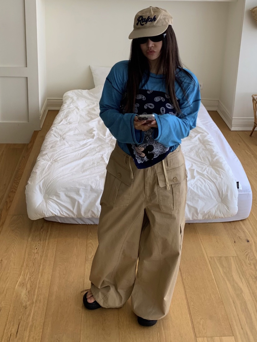 LIKEVAM東大門實拍女裝新款時尚休閑職業人氣休閑褲工裝褲LIKEVAM休閑褲