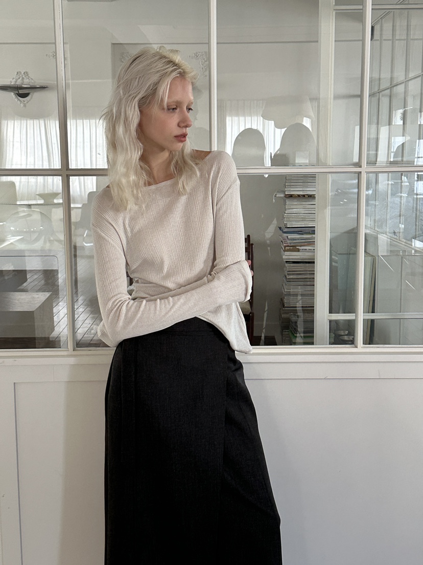 BOWIE韓國直郵女士新品推薦人氣職業26春夏真品休閑長袖T恤BOWIE長袖T恤