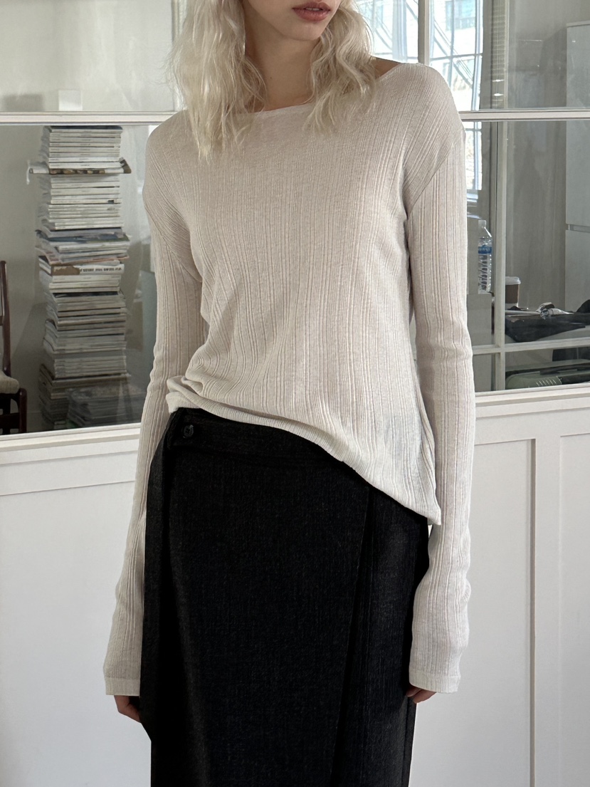 BOWIE韓國直郵女士新品推薦人氣職業26春夏真品休閑長袖T恤BOWIE長袖T恤