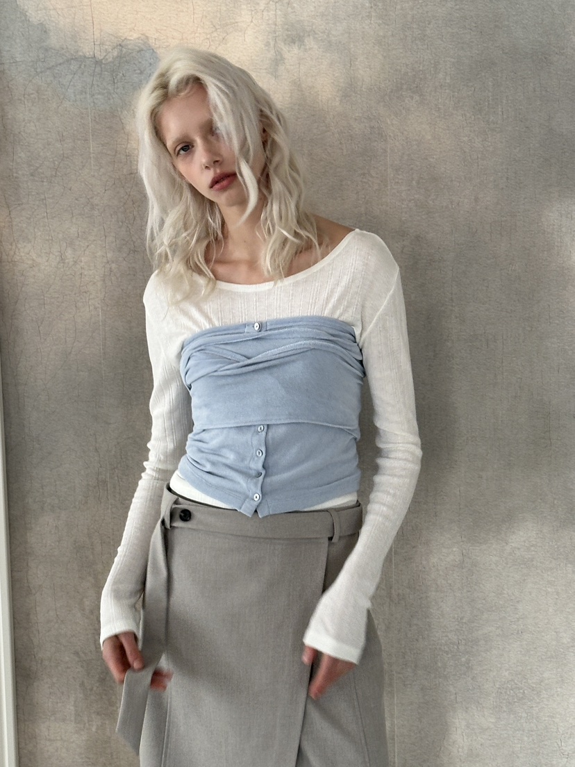 BOWIE韓國直郵女士新品推薦人氣職業26春夏真品休閑長袖T恤BOWIE長袖T恤