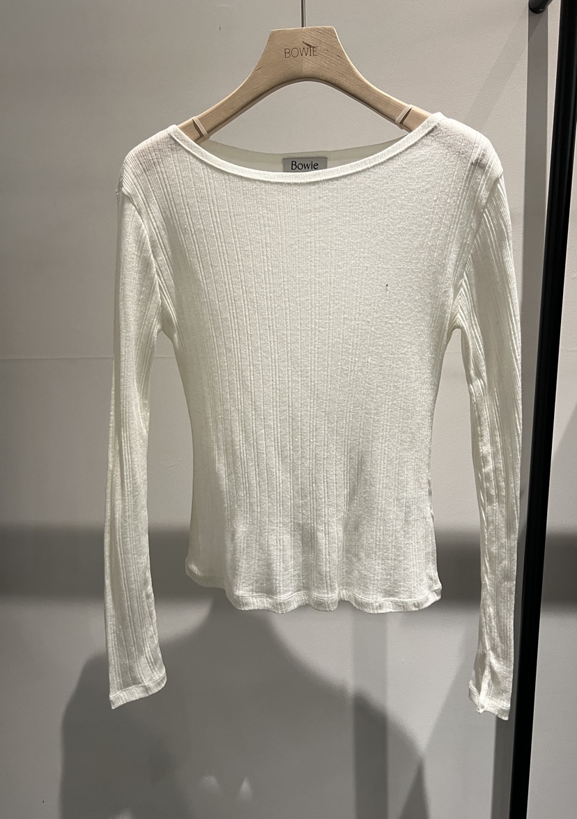 BOWIE韓國直郵女士新品推薦人氣職業26春夏真品休閑長袖T恤BOWIE長袖T恤圖色1