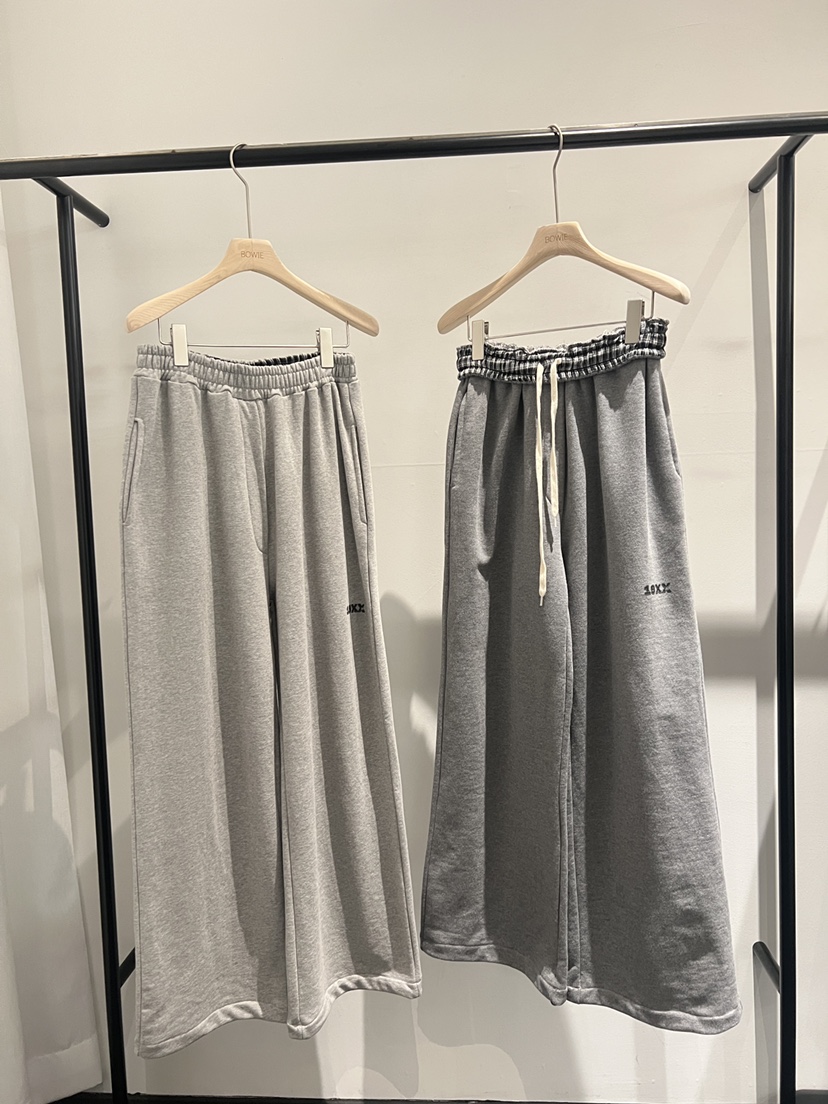 BOWIE韓國代購女士新品時尚推薦真品26春夏人氣休閑褲格子BOWIE休閑褲