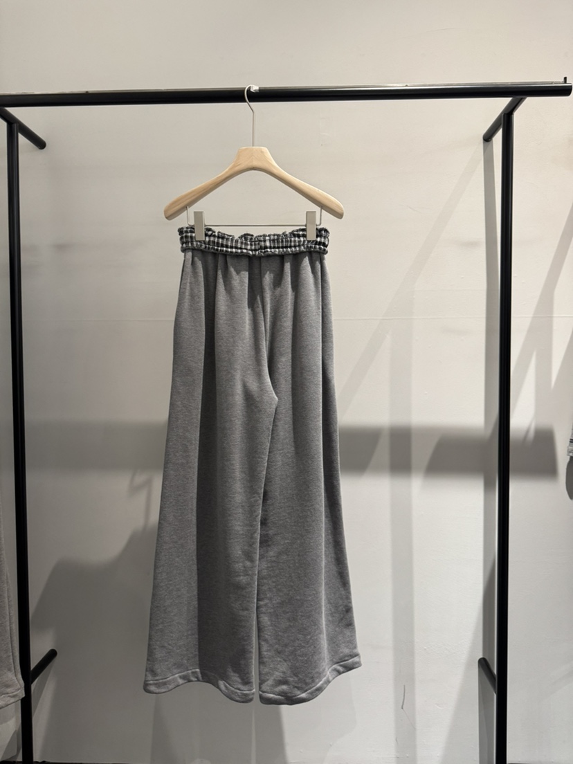 BOWIE韓國代購女士新品時尚推薦真品26春夏人氣休閑褲格子BOWIE休閑褲