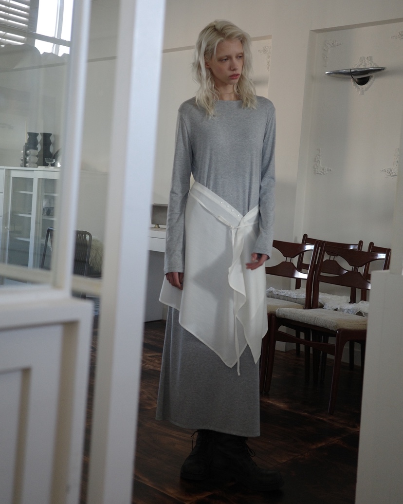 BOWIE東大門實拍女裝新款人氣時尚休閑推薦連衣裙棉質長款BOWIE連衣裙