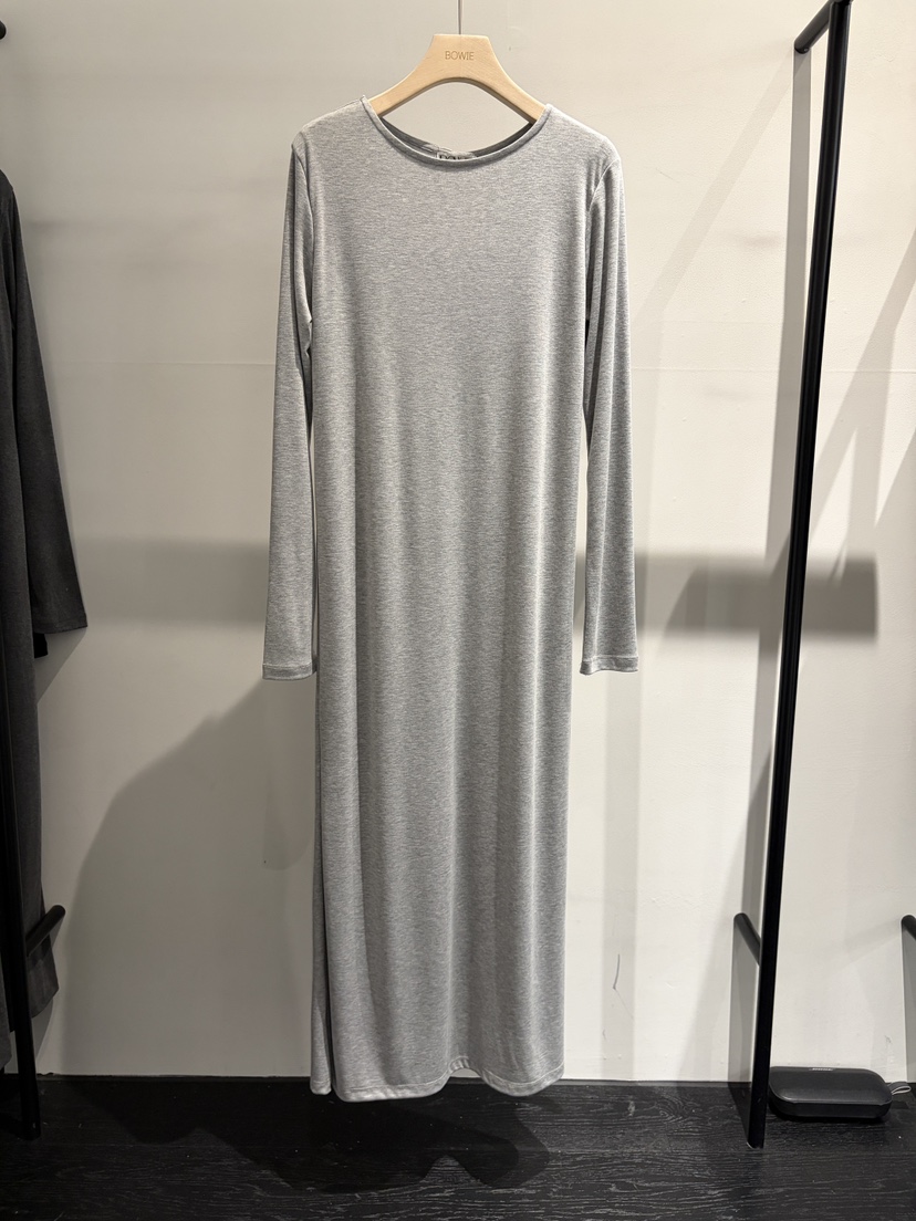 BOWIE東大門實拍女裝新款人氣時尚休閑推薦連衣裙棉質長款BOWIE連衣裙圖色1