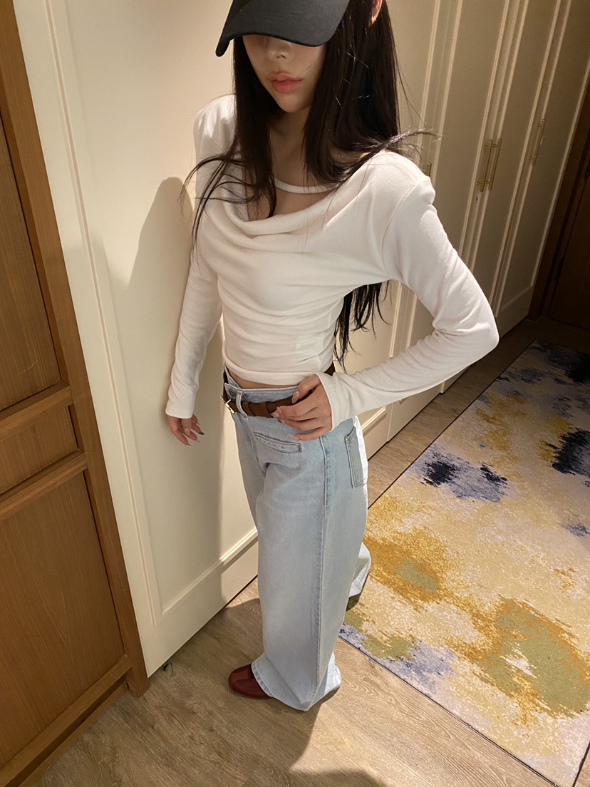 FOUREIGHT東大門實拍女裝新款推薦休閑真品職業26春夏長袖T恤FOUR EIGHT長袖T恤