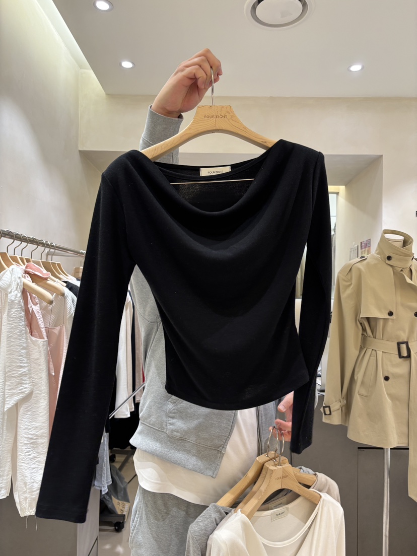 FOUREIGHT東大門實拍女裝新款推薦休閑真品職業26春夏長袖T恤FOUR EIGHT長袖T恤圖色4