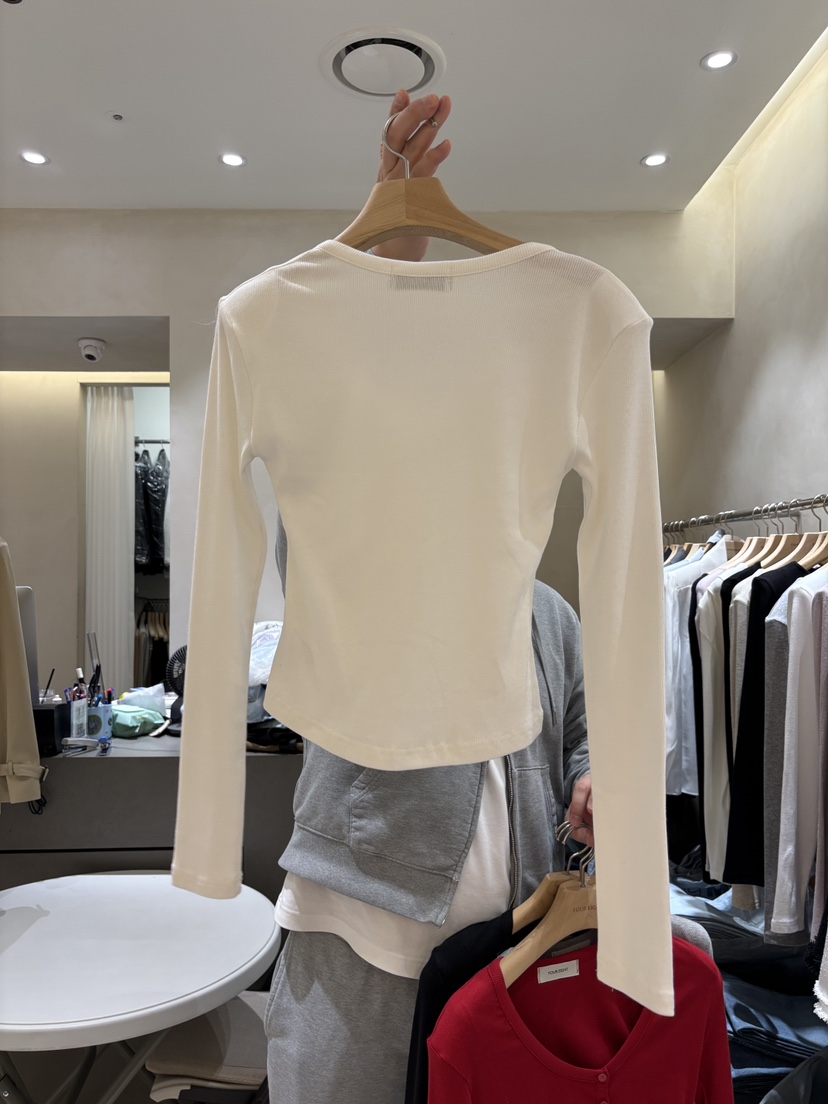 FOUREIGHT東大門直郵女士新款職業休閑26春夏真品長袖T恤FOUR EIGHT長袖T恤