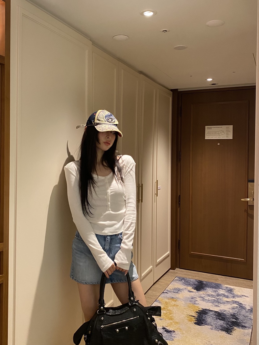 FOUREIGHT東大門直郵女士新款職業休閑26春夏真品長袖T恤FOUR EIGHT長袖T恤