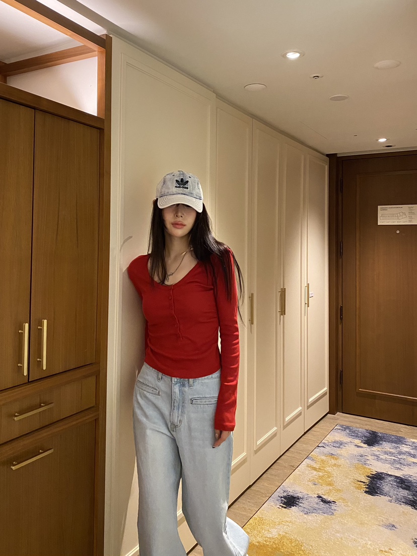 FOUREIGHT東大門直郵女士新款職業休閑26春夏真品長袖T恤FOUR EIGHT長袖T恤